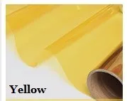Yellow Многоцветная декоративная пленка для стекла с защитой от ультрафиолета, прозрачная пленка для дома, офиса, магазина Kindgarten, ручная работа, 30 см x 100 см - Цвет: Yellow