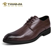 YOUQIJIA New Men Shoes Leather Casual Loafers Men Moccasins Shoes Lace up Soft Flats Footwear Lightweight Driving Shoes