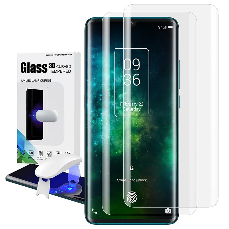 Tempered Glass For TCL 10 Pro Screen Protector UV Glass Film Full Cover With Fingerprint Unlock Mobile Phone Accessories Hot