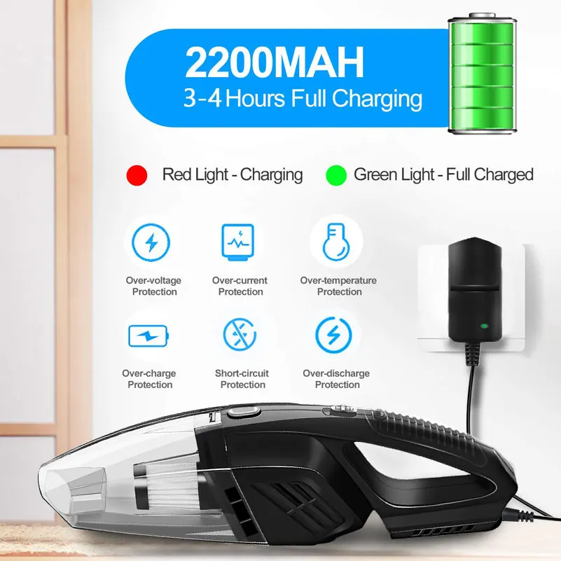 US $27.46 Wireless Vacuum Cleaner Handheld Vacuum Cleaner Wireless Car Vacuum Cleaner For Car Big Suction Dry Wet
