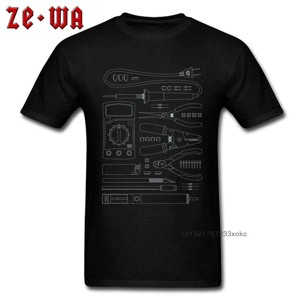 T Shirt Hardware Hacker Tools Tee Tops Men Black Tshirt Classic Gift
