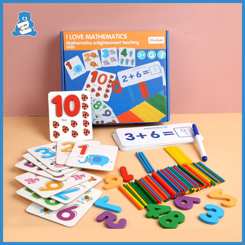 

Educational Toys for Children Mathematics Teaching Aids Counting Rod Digital Sticker Montessori Math Toys Kids Birthday Gifts