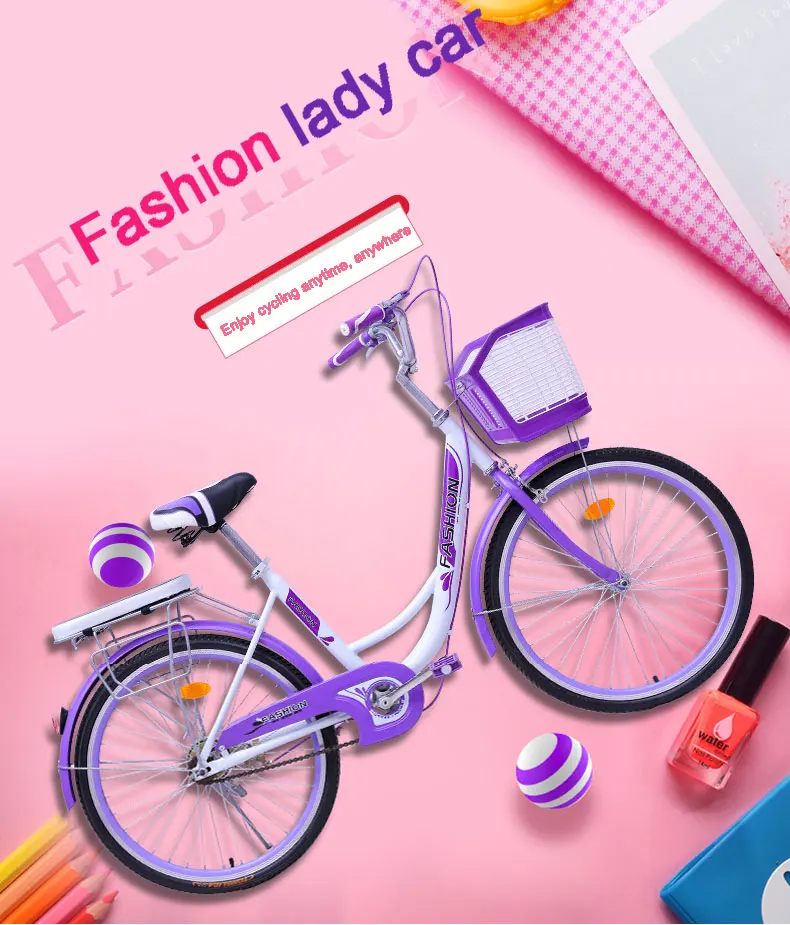 Cheap Bicycle Commuter Bicycle 20/24/26 Inch Men and Women Urban Retro Travel Light Adult Princess Student Ladies Car 0