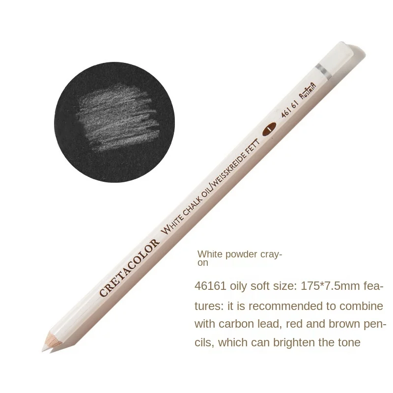 Original Cretacolor Sketch pencil White chalk pencil White high gloss Dry  Oily white chalk pencil Art supplies - AliExpress