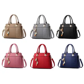 

Fashion Lady Diagonal Handbag Stylish Women Simple Shoulder Bag PU Satchel Bag Female Casual Travel Crossbody Shopping Tote