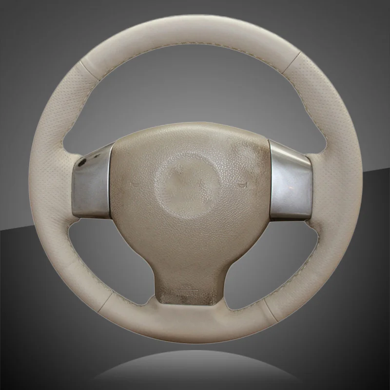 Авто оплетка на руль чехол для старого Nissan Tiida из натуральной кожи наппа ручной