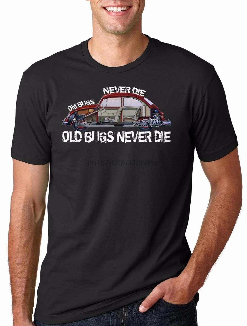 New 2019 Hot Summer Casual T Shirt Printing Fashion Cotton Old Bugs Never Die Tee Shirts Design Basic Top |