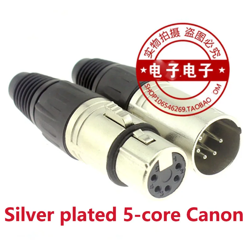 

10 pcs XLR Male Female Connector 5 Pin XLR Microphone Audio Connector Plug