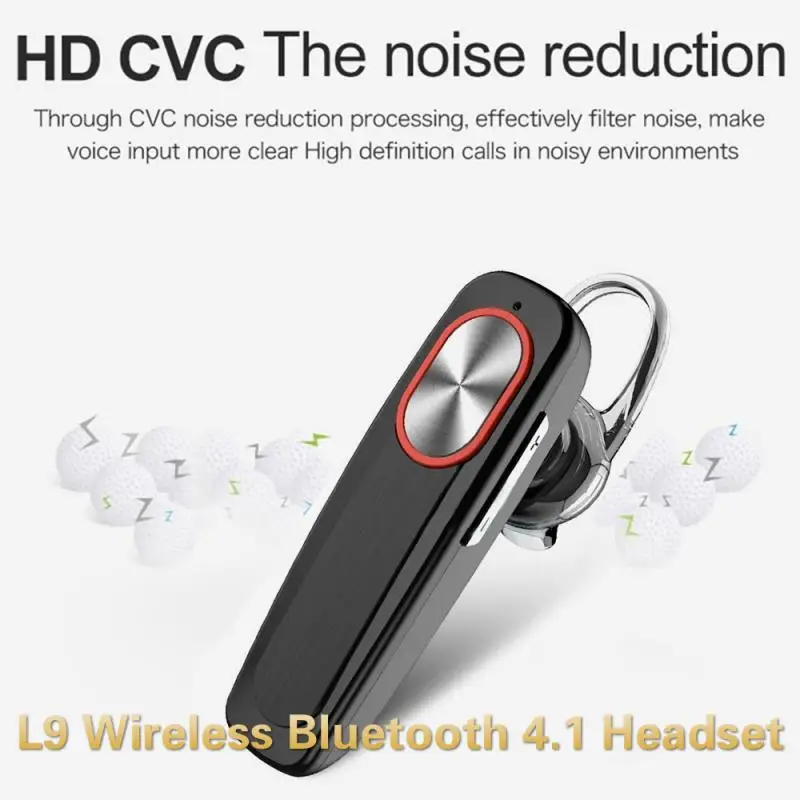 

L9 Wireless Bluetooth 4.1 Headset Colorful Ear Hook Headphones Handsfree Universal Wireless Sport Bass Earphone With Mic
