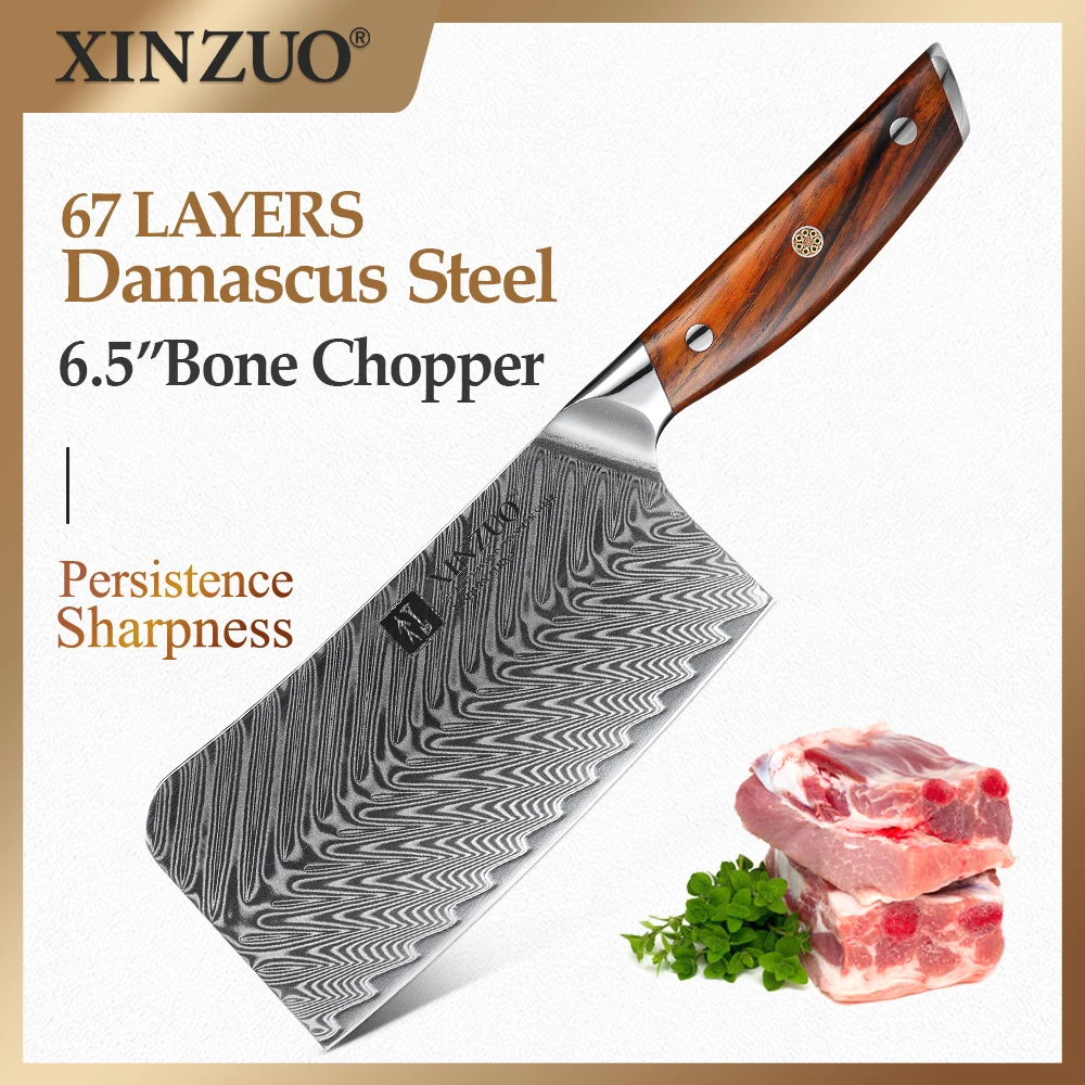 XINZUO 6 5 дюймовый профессиональный нож для измельчения костей дамасский стальной