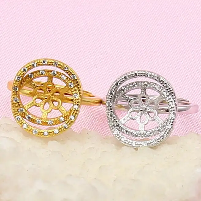 Fashion Pearl Ring Mountings Findings Jewelry Parts Fittings Charm Accessories Silver Jewellery | Украшения и аксессуары