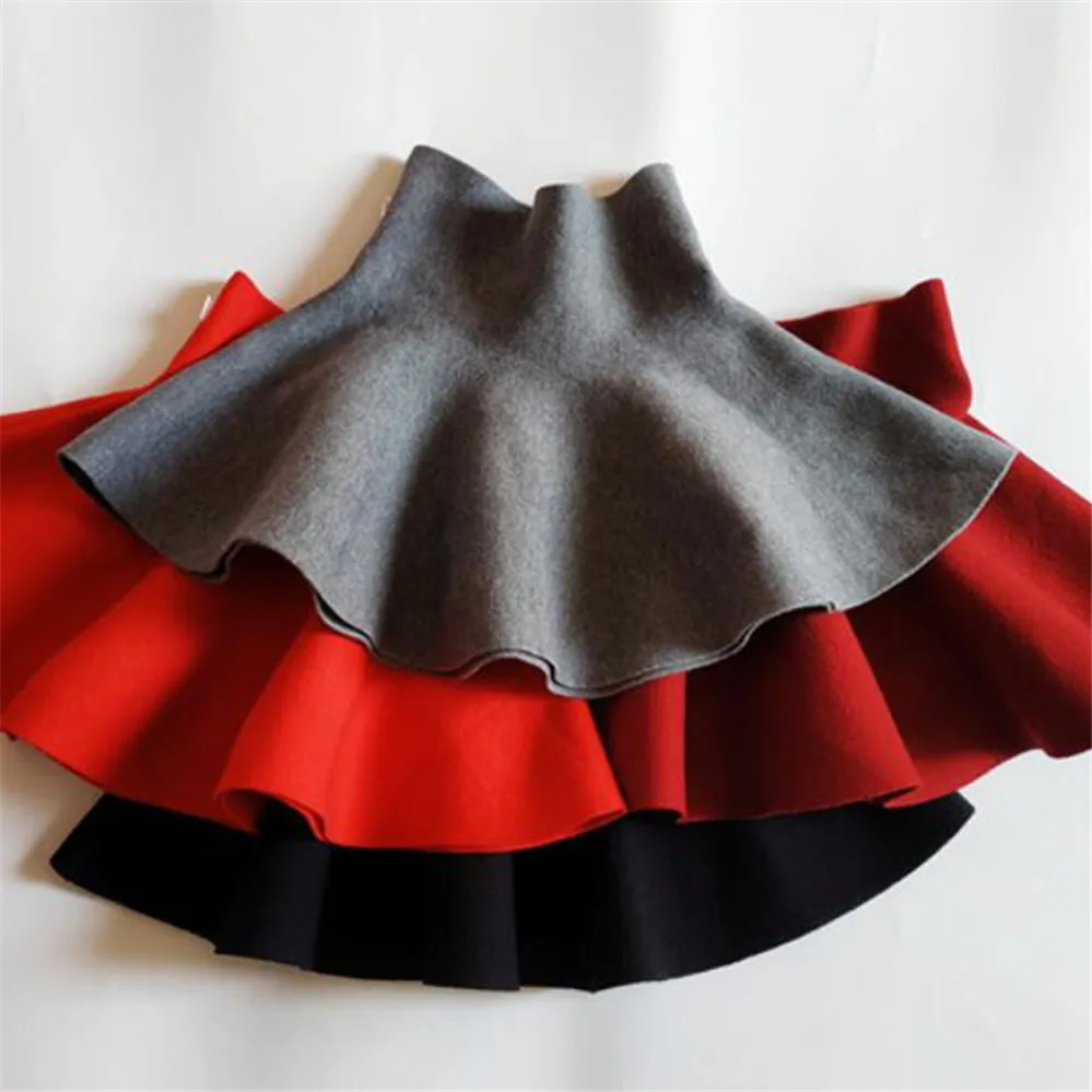 Winter Infant Baby Girls Tutu Skirt Children Fashion Mini Pleated Knitted Skirts Toddler Kids Clothes Autumn 2-10Years AA5544