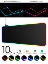  LED Light Mousepad RGB Keyboard Cover Desk-mat Colorful Surface Mouse Pad Waterproof Multi-size World Computer Gamer CS Dota 