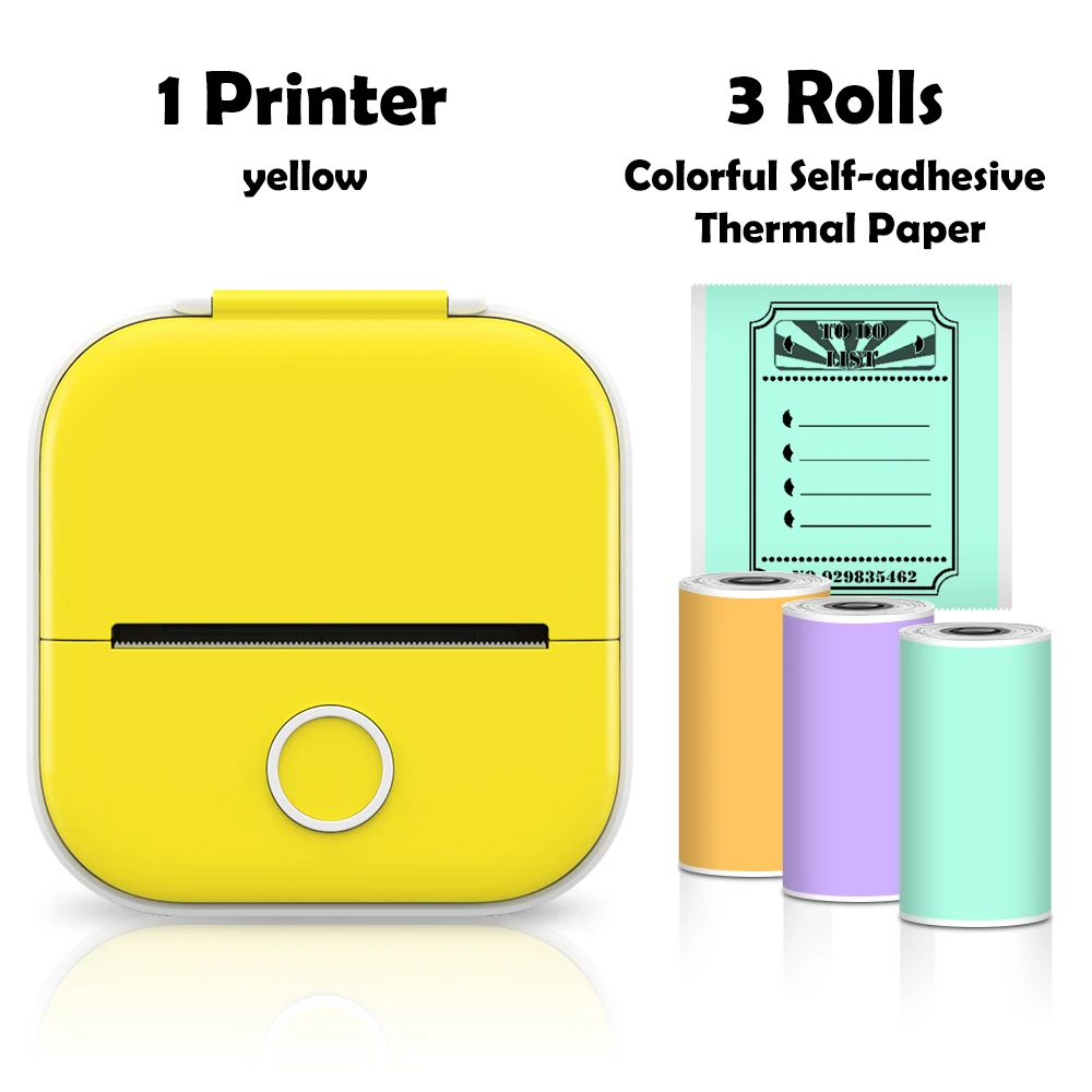 Phomemo T02 Pocket Printer Photo Journal Printing 53mm Sticker Labels Wireless Connection No-Ink Thermal Printing Long Battery mini printer for phone Printers