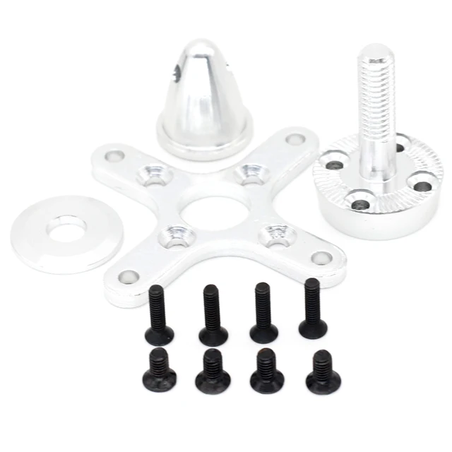 Ricambio Aeromodellismo Adattatore Per Elica A Proiettile In Alluminio 3,17 Mm - Per Motori Brushless RC, Colore Argento Adattatore Elica RC