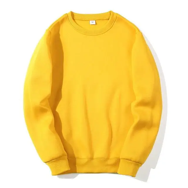 yellow Однотонные свитшоты новые весенние осенние модные толстовки мужские большие размеры теплые флисовые пальто мужские брендовые хип-хоп толстовки свитшоты - Цвет: yellow