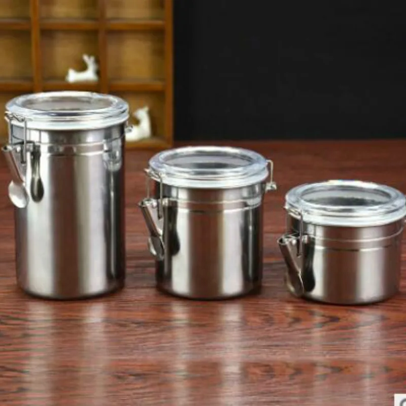 Coffee Container Large Airtight Stainless Steel Coffee Tea Sortage