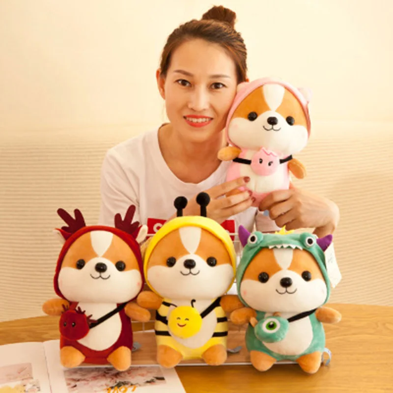 

Cute Squirrel Shiba Inu Dog Plush Toy Stuffed Soft Animal Pillow Christmas Gift for Kids Valentine PAK55