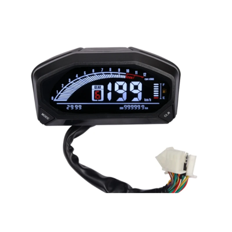 Accessories Auto Professional LCD Tachometer Speedometer Motorcycle LED Backlight Digital Odometer Applicable to 2 4 Cylinders 