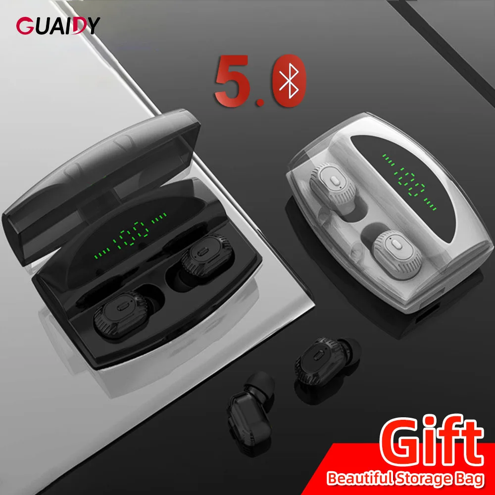 TWS Bluetooth Headset Earbuds LED Display Charging Case Earphone Sport 8D Surround Headsfree Mini For Samsung iPhone Portable