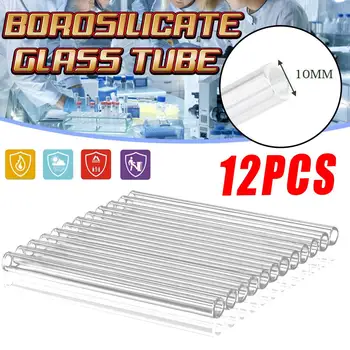 

Wholesale 12Pcs Thick Wall Borosilicate Glass Blowing Tube Glass Stirring Rod Laboratory School Mixer Tools 125mm OD-10mm 2.2mm