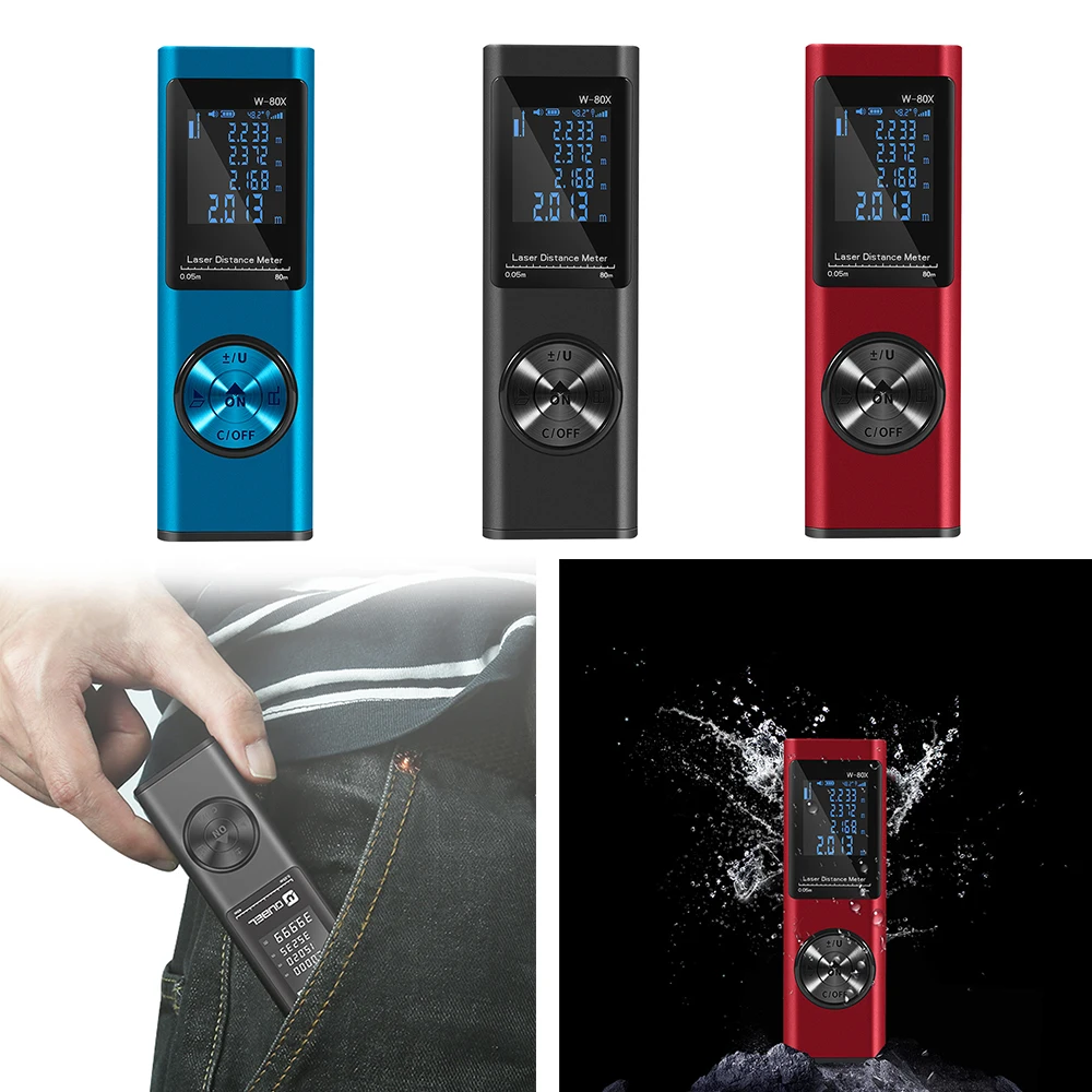 40/80m Digital Laser Rangefinder Portable Measure Distance Meter USB Mini Handheld Measuring device | Инструменты