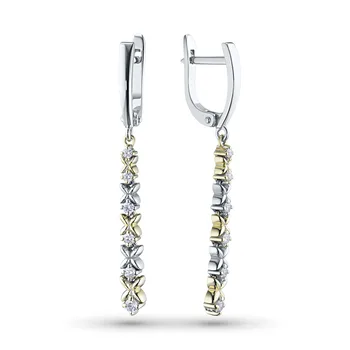 

Earrings of gold combined with diamonds e1001sg02184200