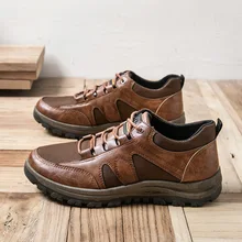 

Leather Men Shoes Luxury Brand England Trend Shoes Men Sneakers Breathable Leisure Male Footwear Chaussure Homme