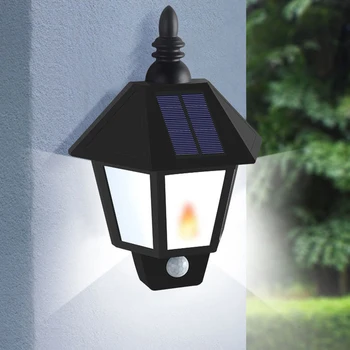 

Outdoor Water Resistant Wall Lantern Lightweight Solar Lamp Wirless Photocell LED Light Dawn Sensor Lamp for Garden Courtyard