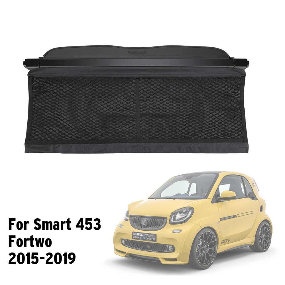 Auto Étagère Arrière Rétractable De Coffre pour Smart Fortwo 2009-2014,  Noir Coffre de Arrière Panneau de Bouclier de Sécurité, Stockage de  Partition de la Boîte de Queue Étagères : : Auto et