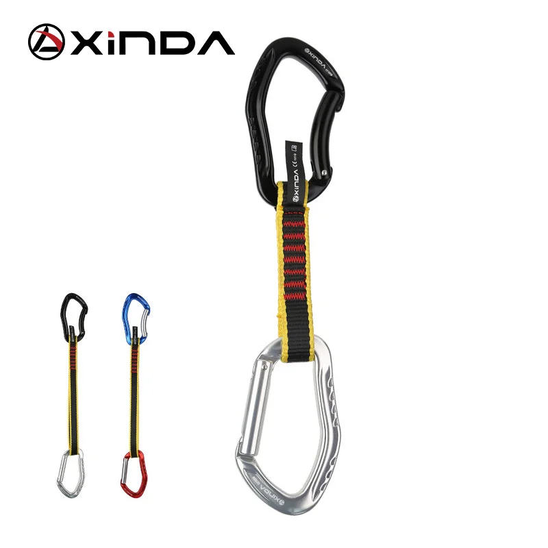 

Profession Rock Climbing Quickdraw Carbine Carabiners Sling Safety Lock Extenders Straight Bent Carabiner Outdoor Protect Kits
