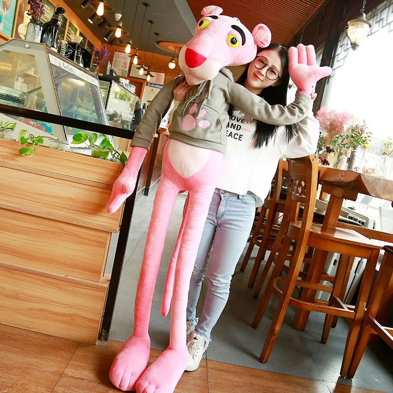 High Quality Big Size Baby Toys Plaything Cute Naughty Pink Panther Plush Stuffed Doll Toy Home Decor Kawaii Xtmas Gift 55-145CM