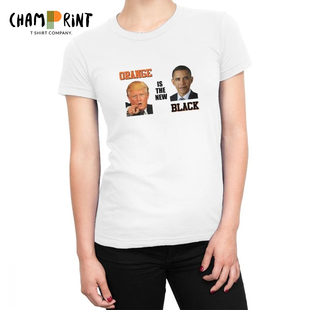 

Orange Is The New Black Clothes Trump Obama President Women Tshirt Funny Spoof OITNB Tops Tees Vintage T-shirts for Female