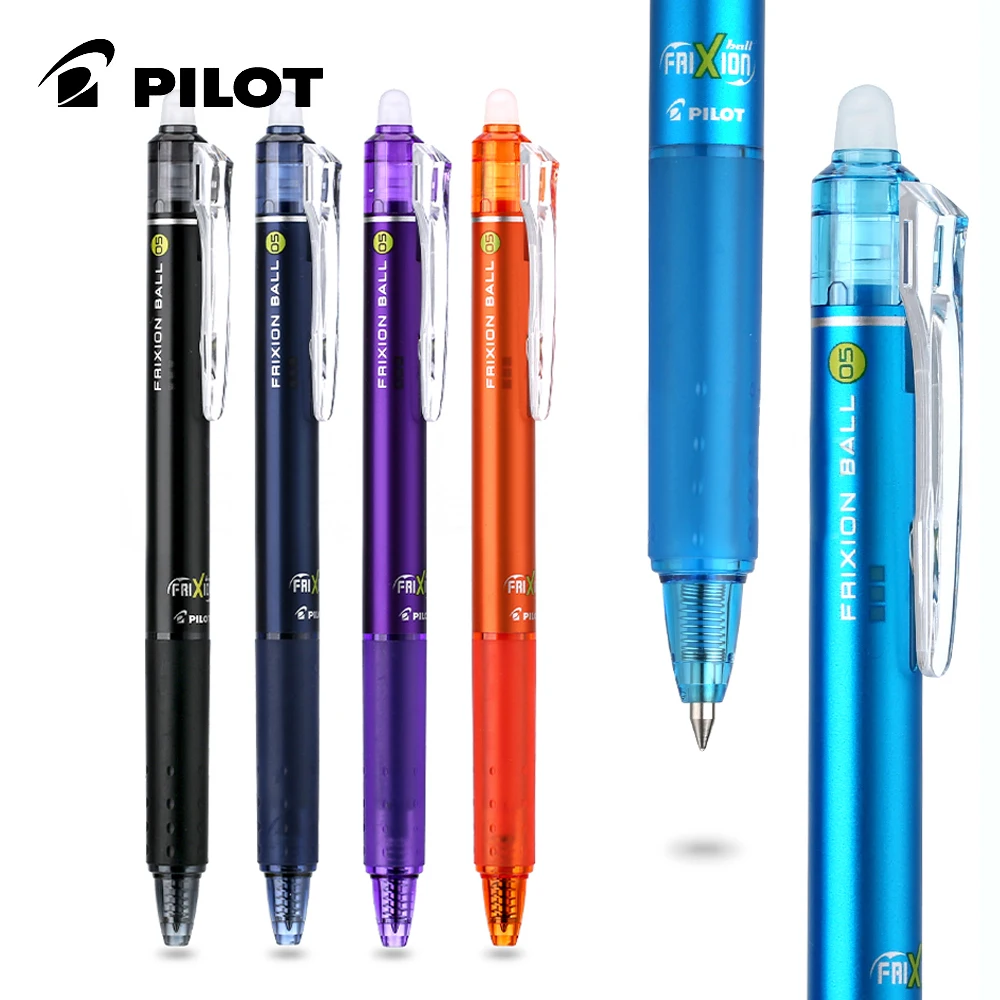 PILOT FriXion Color  Friction Erasable Press Gel Pen 0.5mm LFBK-23EF Student Writing Exam Office Signature Pen