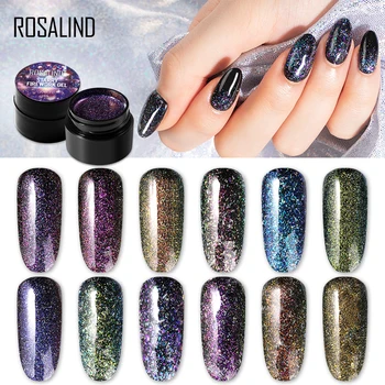 

ROSALIND Painting Gel Nail Polish Glitter Chameleon Nail Art Base Top For Manicure Venis Semi Permanent UV Poly Firework Varish