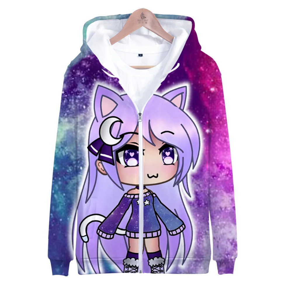 Personalidade gacha life hoodie homens mulheres moletom harajuku streetwear  meninos/meninas moda manga longa roupas engraçadas / Moletons e blusões