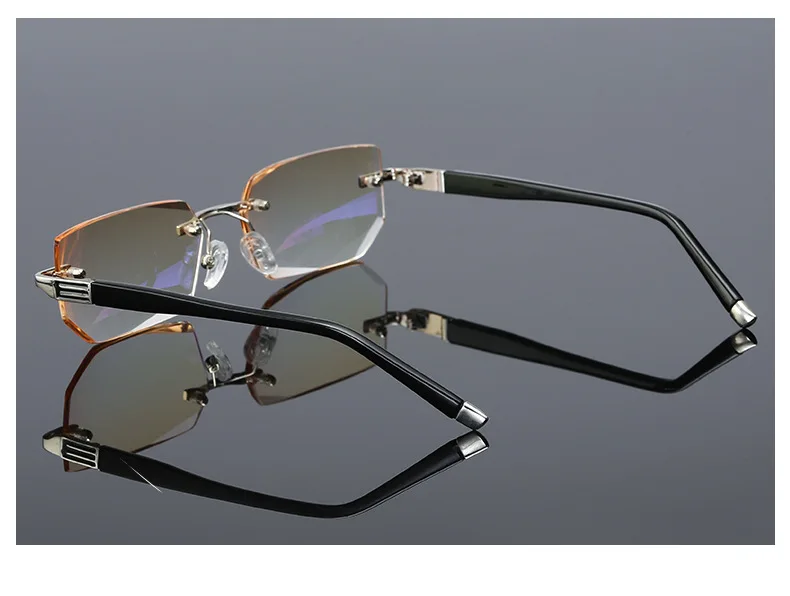 Ультралегкие очки для чтения без оправы, женские и мужские прозрачные линзы, анти-Blu-Ray компьютерные очки, очки для чтения Пресбиопии+ 1,0 2,5 Z293
