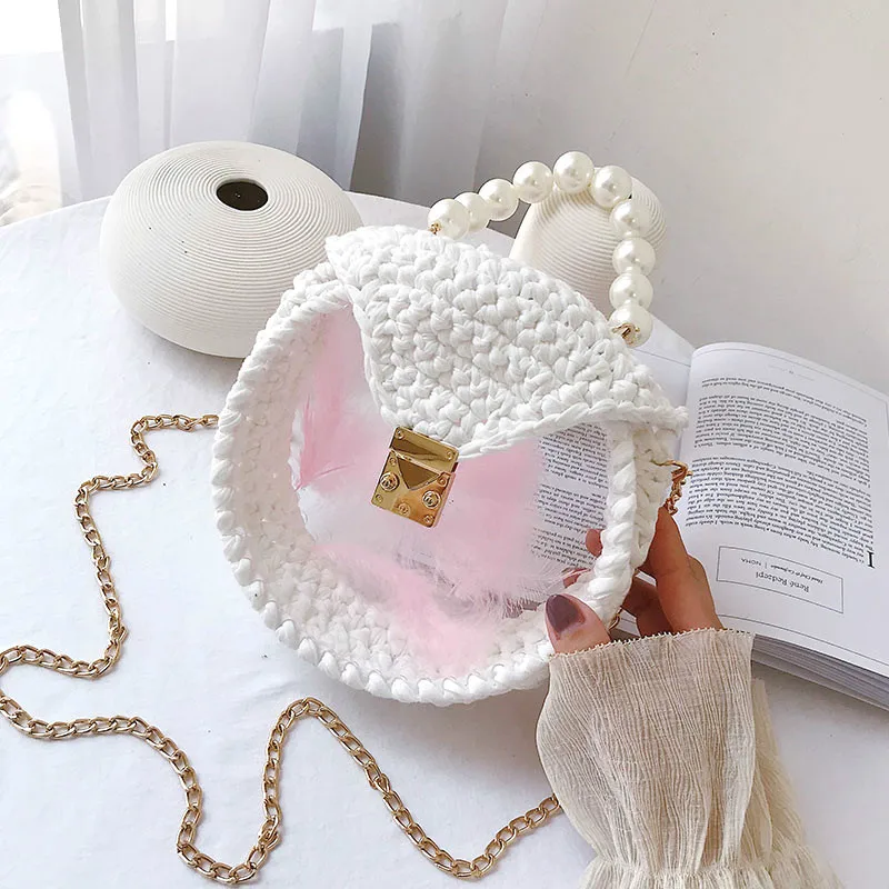 Женские сумки Bolsas Feminina женская прозрачная сумка тканая 2019 жемчужная Сумка тоут