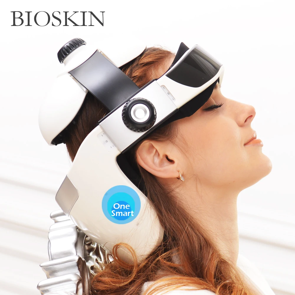 Bioskin Smart электрическое отопление Автомобильная подушка для шеи и головы массаж шлем Беспроводной давление
