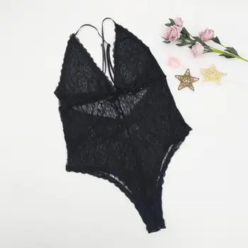 

Sexy Women Lingerie Deep V Floral Lace Sleepwear Babydoll Erotic cosplay costume lingerie porno Sexy Backless Underwear A40