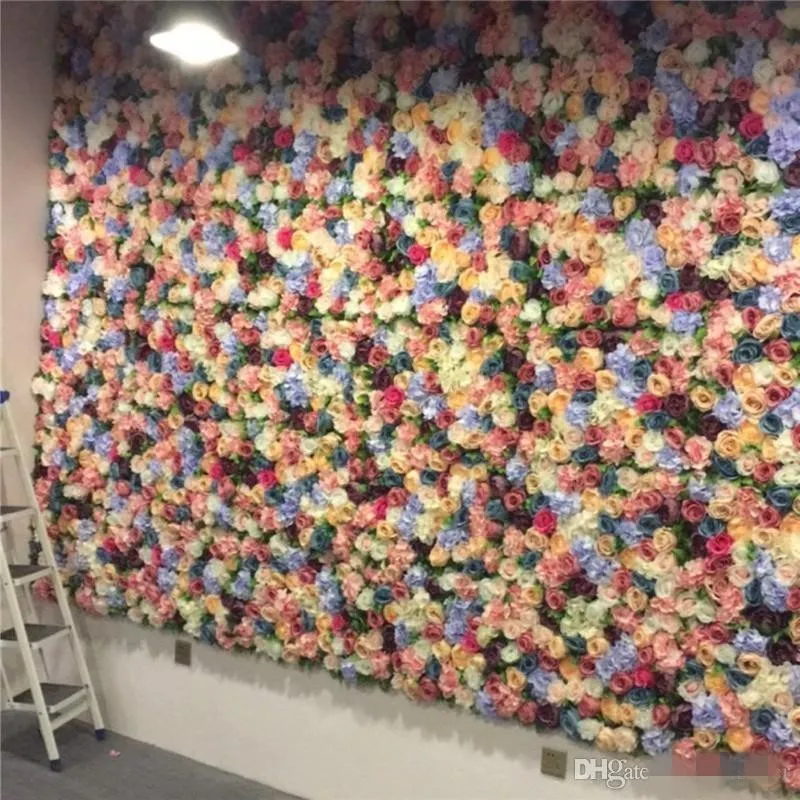Новинка свадебный цветок 60x40 см фон искусственная Шелковая Роза пион Гортензия