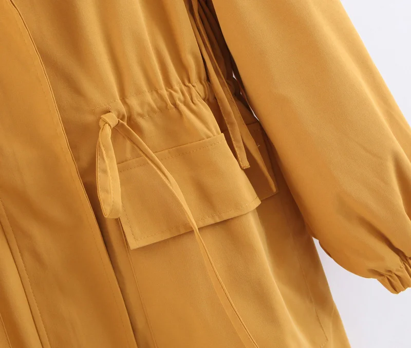 OMIKRON новые женские осенние модные брендовые корейские винтажные свободные длинные тренчи с капюшоном Женская Повседневная Верхняя одежда цвета хаки легкое пальто Brazi