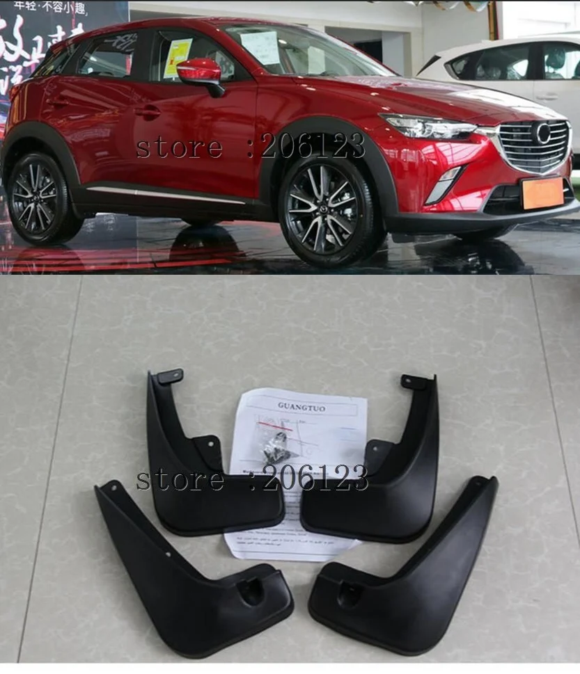 

Set Molded Car Mud Flaps For Mazda CX-3 CX3 2016 - 2018 Mudflaps Splash Guards Mud Flap Mudguards Fender Front Rear 2017