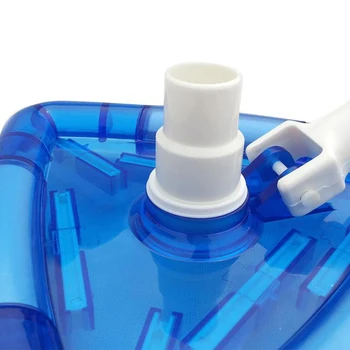 

Triangular Weighted Pool and Spa Vacuum Head 11" Wide Cleaning Surface Safe Pool Brush Cleaning Equipment Underwater Cleaner H7