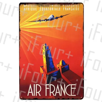 

Air France Metal Plate Tin Sign Plaque Metal Vintage Decor Metal Sign Metal Poster Home Bar Pub Cafe Decoration Vintage Posters