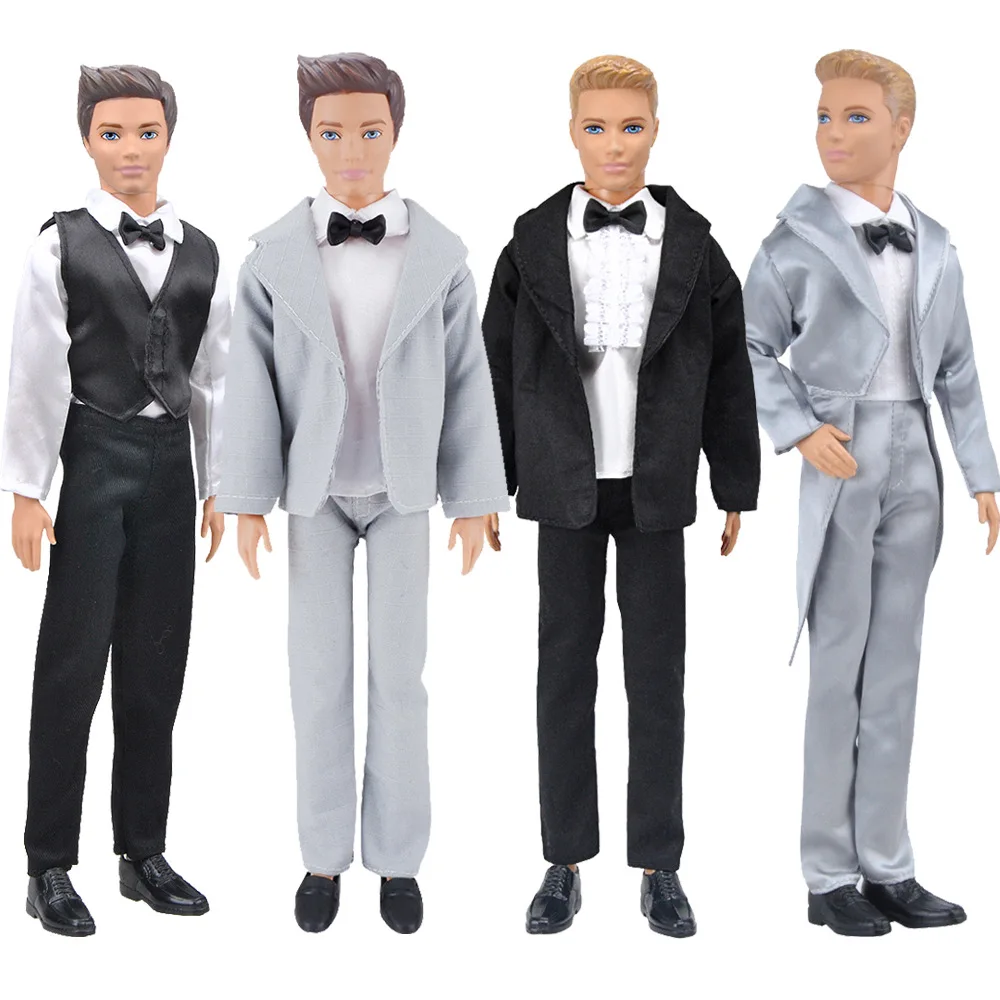 Ropa de muñeco Ken de 30cm para hombre, traje de boda, novio, Ken, ropa, esmoquin, accesorios para muñecas