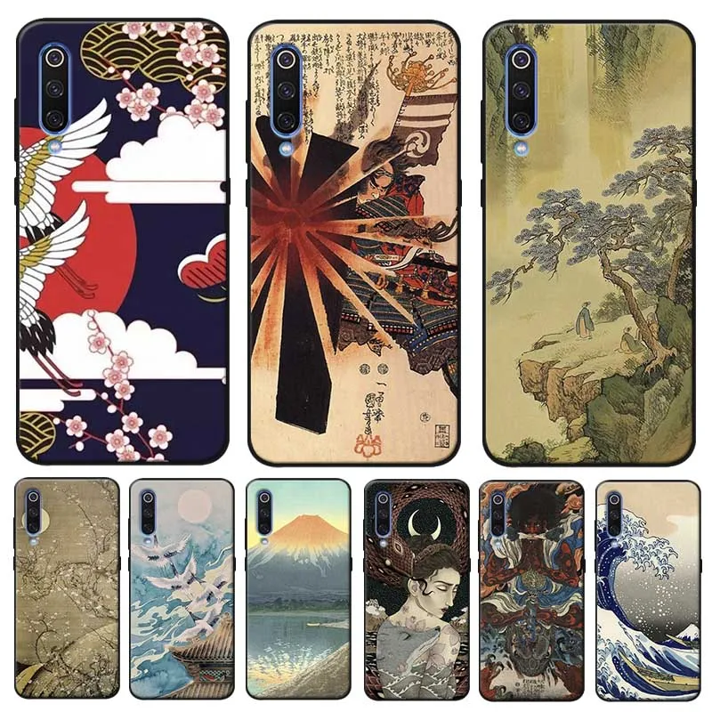 Japanese style Art Japan Cover for samsung galaxy a50 a70 a30 a40 a20 s8 s9 s10 plus Clear Soft Silicone Phone Case |