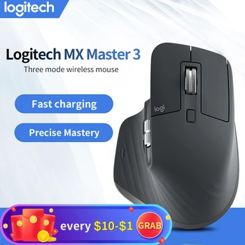 

Logitech MX Master 3 Wireless Excellent Dual-mode Cross-Computer Control Mouse Office Unbounded Mouse Fast Charging