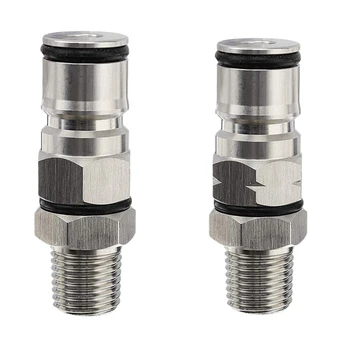 

2x 1/4 Inch Male Npt Hex Nipple Gas Ball Lock Post with pers Ball Lock Adapter for Brewing Beer,Intake & Water Outlet