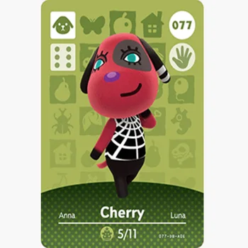 

077 Cherry Animal Crossing Card Animal Crossing Figures SwitchNS 3DS Amiibo Cards Villager New Horizons Amiibo Card Gift